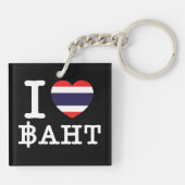 I Heart (Love) Baht Sleutelhanger (Achterkant)