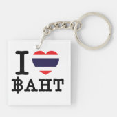 I Heart (Love) Baht Sleutelhanger (Achterkant)