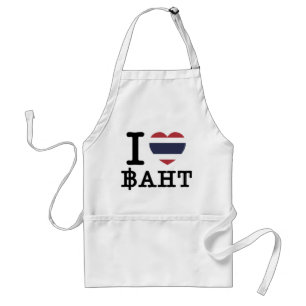 I Heart (Love) Baht Standaard Schort