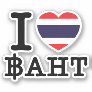I Heart (Love) Baht Sticker