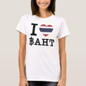 I Heart (Love) Baht T-shirt (Voorkant)