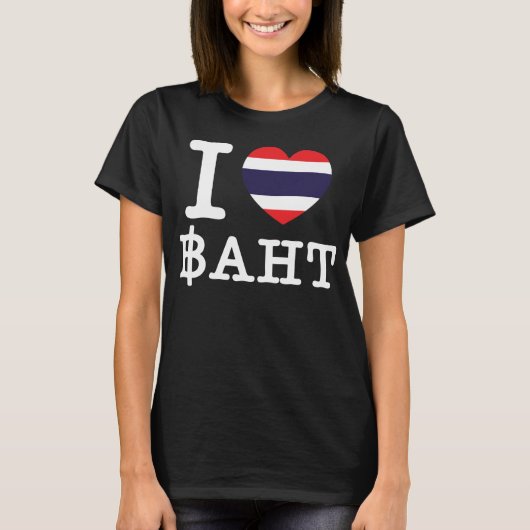 I Heart (Love) Baht T-shirt (Voorkant)
