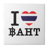 I Heart (Love) Baht Tegeltje (Voorkant)