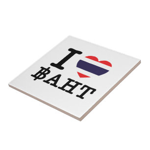 I Heart (Love) Baht Tegeltje