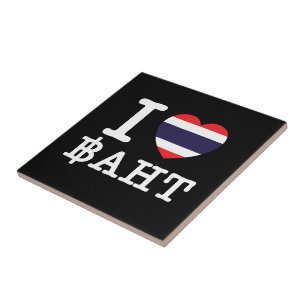 I Heart (Love) Baht Tegeltje