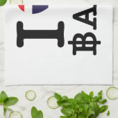 I Heart (Love) Baht Theedoek (Gevouwen)