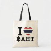 I Heart (Love) Baht Tote Bag (Voorkant)