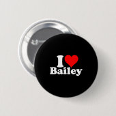 I Heart Love Bailey  Ronde Button 5,7 Cm (Voorkant /achterkant)