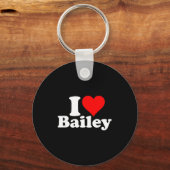 I Heart Love Bailey  Sleutelhanger (Voorkant)