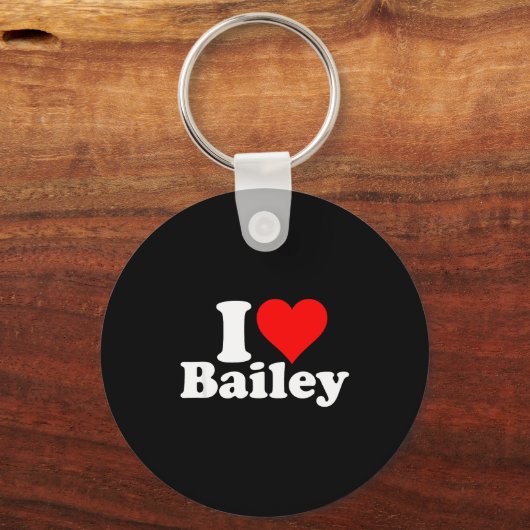 I Heart Love Bailey  Sleutelhanger (Voorkant)