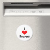I Heart (Love) Beavers Magneet (Insitu (Vaatwasser))