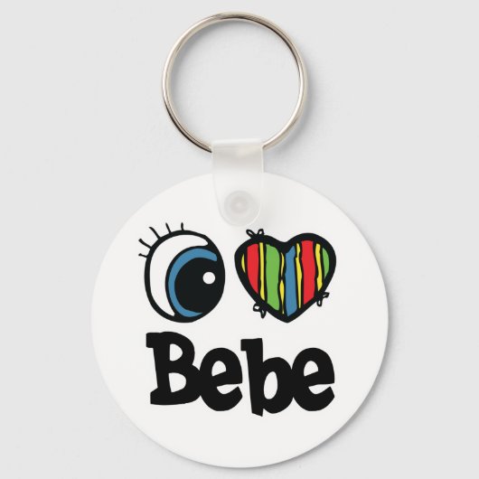 I Heart (Love Bebe) Sleutelhanger (Voorkant)