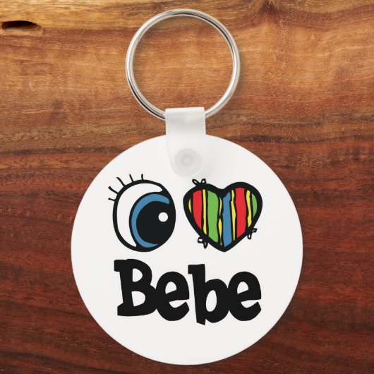 I Heart (Love Bebe) Sleutelhanger (Voorkant)
