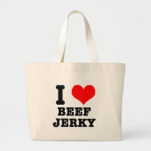 I HEART (LOVE) beef jerky Grote Tote Bag (Voorkant)