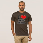 I HEART (LOVE) beef jerky T-shirt (Voorkant volledig)