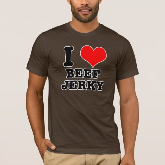 I HEART (LOVE) beef jerky T-shirt (Voorkant)