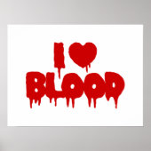 I HEART [LOVE] BLOEDPOSTER POSTER (Voorkant)