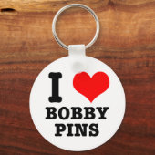 I HEART (LOVE) BOBBY PINS SLEUTELHANGER (Voorkant)