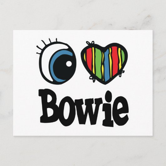 I Heart (Love) Bowie Briefkaart (Voorkant)