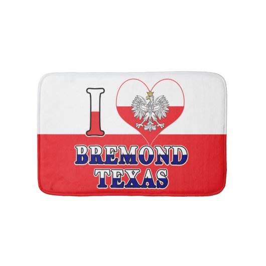 I Heart Love Bremond Texas Badmat (Voorkant)