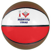 I Heart Love Bremond Texas Basketbal (Voorkant)