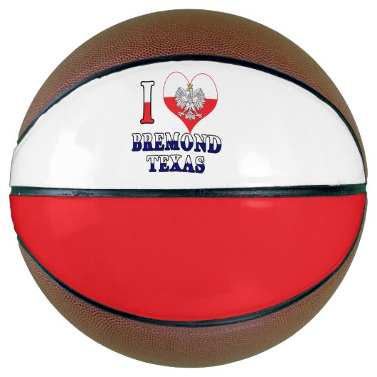 I Heart Love Bremond Texas Basketbal (Voorkant)