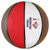 I Heart Love Bremond Texas Basketbal (Verticaal)