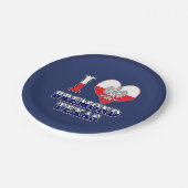 I Heart Love Bremond Texas Papieren Bordje (Gekanteld)