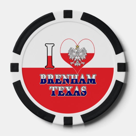 I Heart Love Brenham Texas Poker Chips (Voorkant)