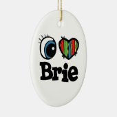 I Heart (Love) Brie Keramisch Ornament (Rechts)