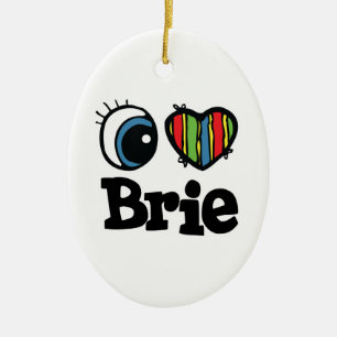 I Heart (Love) Brie Keramisch Ornament