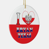 I Heart Love Bryan Texas Keramisch Ornament (Rechts)