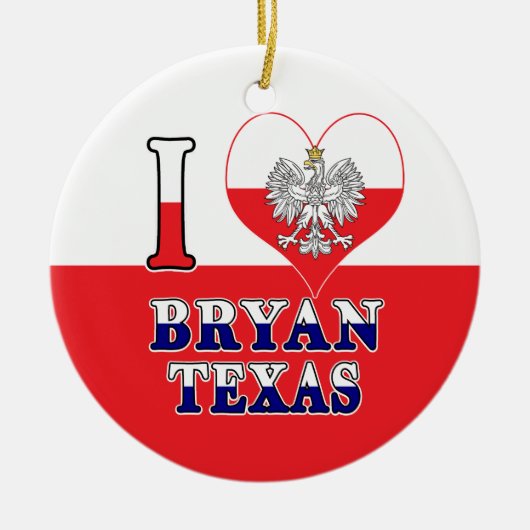 I Heart Love Bryan Texas Keramisch Ornament (Voorkant)