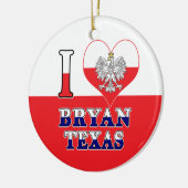 I Heart Love Bryan Texas Keramisch Ornament (Links)