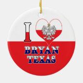 I Heart Love Bryan Texas Keramisch Ornament (Achterkant)