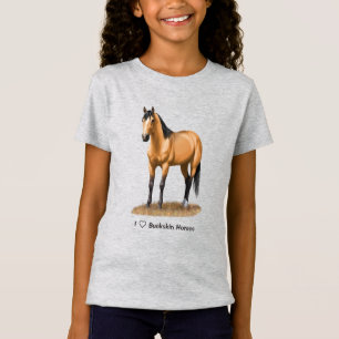 I Heart (Love) Buckskin Paarden T-shirt