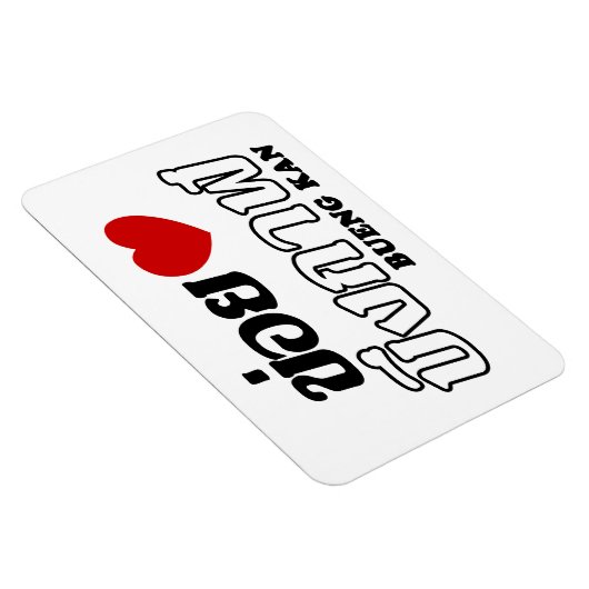 I Heart (Love) Bueng Kan, Isan, Thailand Magneet (Rechterzijde)