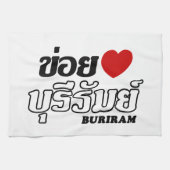 I Heart (Love) Buriram, Isan, Thailand Theedoek (Horizontaal)