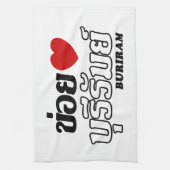 I Heart (Love) Buriram, Isan, Thailand Theedoek (Verticaal)