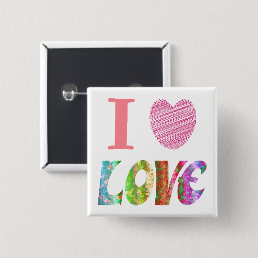 I Heart Love Button (Voorkant /achterkant)