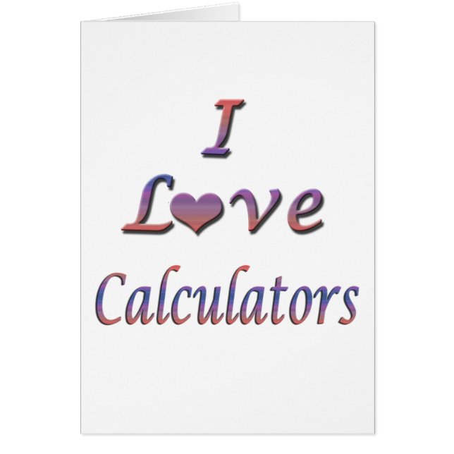 I Heart (Love) Calculators (Voorkant)