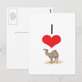 I Heart (Love) Camels Briefkaart (Voorkant / Achterkant)