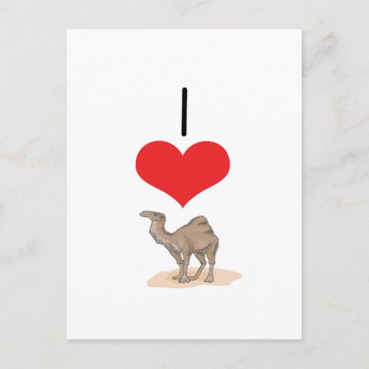 I Heart (Love) Camels Briefkaart (Voorkant)