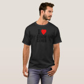 I Heart Love Candy Canes Winter Peppermint Christm T-shirt (Voorkant volledig)