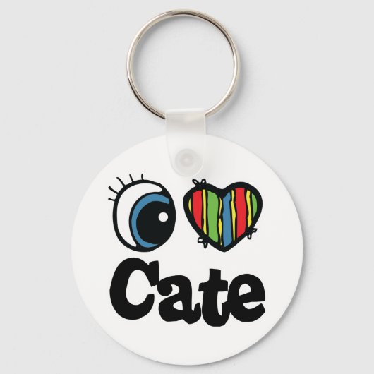 I Heart (Love) Cate Sleutelhanger (Voorkant)