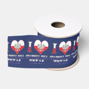 I Heart Love Chappell Hill Texas Grosgrain Lint