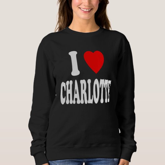 I Heart (Love) Charlotte Cute Matching Couple Spou Trui (Voorkant)