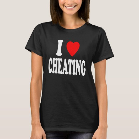 I Heart (Love) Cheating Games Tabletop Family Game T-shirt (Voorkant)