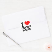 I HEART (LOVE) CHEESBALLEN RONDE STICKER (Envelop)