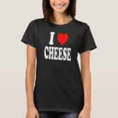 I Heart (Love) Cheese Low-Carb Keto Premium T-shirt (Voorkant)